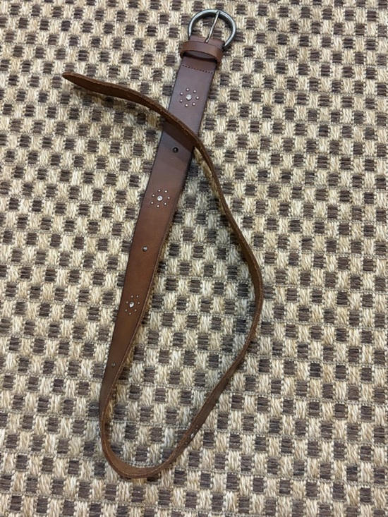 Y2K NWT American Eagle brown leather rhinestone studded belt size Small